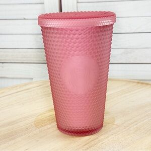 Starbucks Studded‎ Soft Touch Tumbler Cup Pink Lemonade 16oz Grande 2022